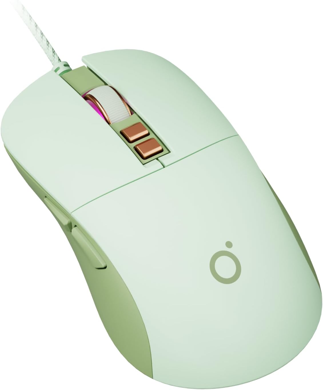 EWEADN G309 Wired Mouse, 7-Button Ergonomic Computer Corded Mouse with 2400 DPI, 4 Adjustment Levels DPI, Optical Office USB Mice with 5FT Cord for Laptop, PC, Desktop, MacBook-Green