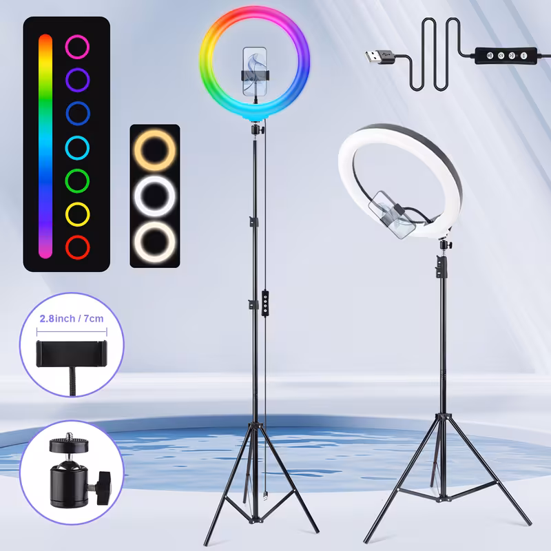 No import chargesLocal warehouseZOMEI 10-Inch Vlogging Ring Light with 43-Inch Tripod & Phone Holder - Suitable for Selfies, Live Streaming, Zoom Meetings, and Video Recording
