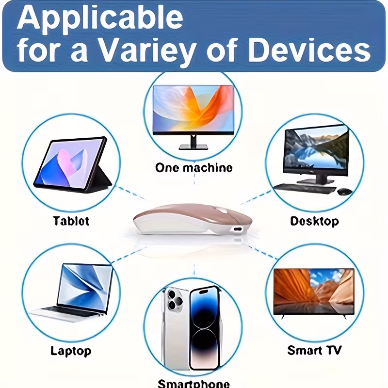 BalanceFit Wireless Mouse Compatible for Windows 10 - Dual-Mode 2.4G/Wireless, Rechargeable Ergonomic Pen Mouse with Type, USB Receiver & Optical Tracking, Compatible for PC, Laptop, Tablet (BalanceFit Brand)