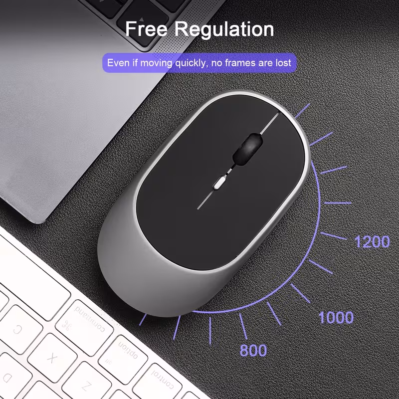 Wireless Mouse Compatible for PC/Laptop - Wireless & 2.4G Dual Mode, Low Latency Gaming Mouse with USB Receiver, Ergonomic Left/Right Hand Design, USB- Rechargeable Computer Mouse for Windows, Office & Computer Use