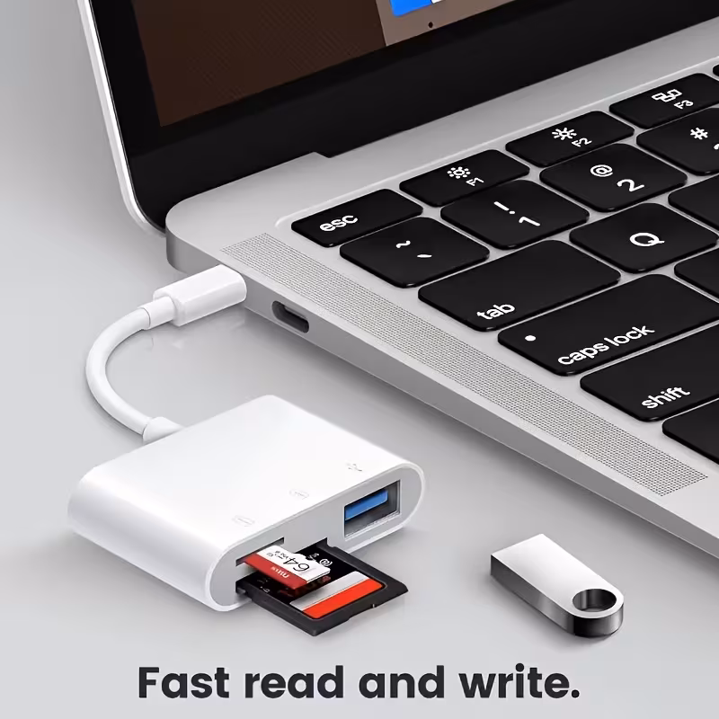 USB-C to SD/TF/Micro SD Card Reader OTG Adapter - High-Speed Data Transfer, Compact Portable Design, Compatible with Android/iOS/Windows Laptops, Cameras, Flash Drives & Keyboards - Multi-Functional Reliable Connectivity, Micro Sd Card to USB Adapter